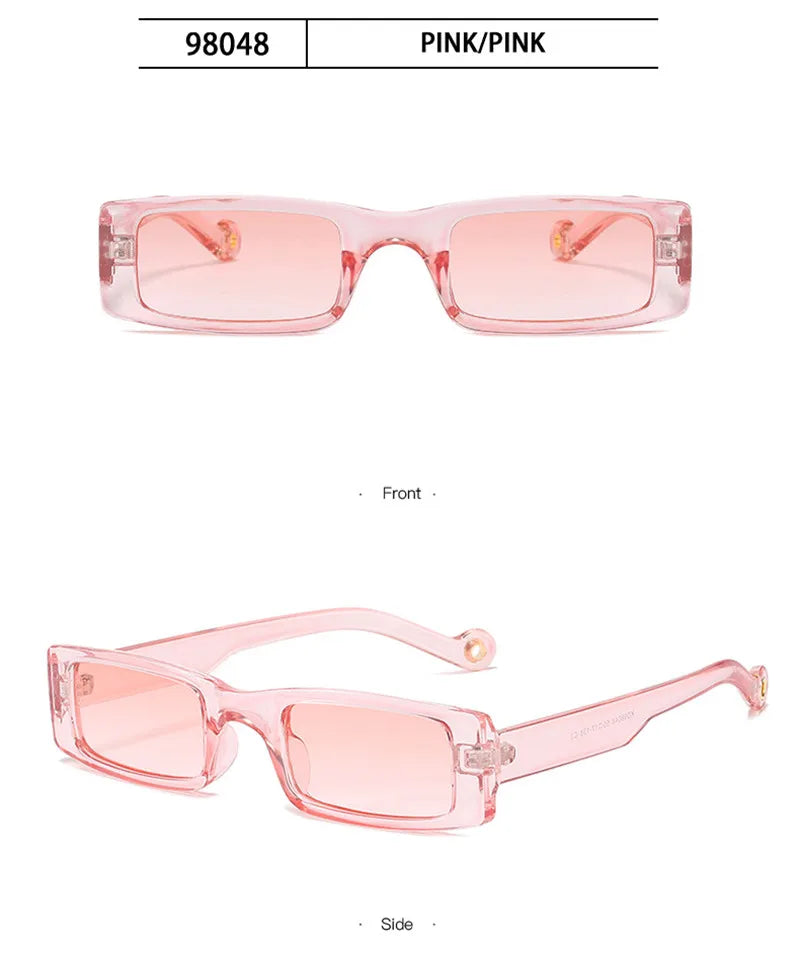 Trendy Small Rectangle Sunglasses Women 2021 Y2K Steampunk 90S Sun Glasses UV400 Gothic Holiday Beach Cat Eye Hippie Eyewear