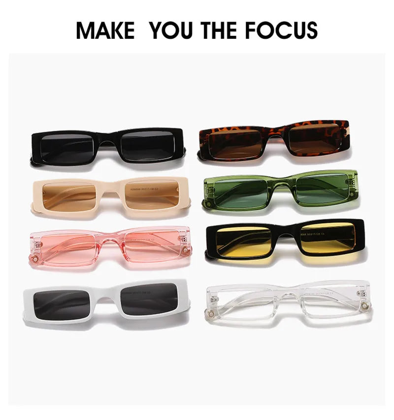 Trendy Small Rectangle Sunglasses Women 2021 Y2K Steampunk 90S Sun Glasses UV400 Gothic Holiday Beach Cat Eye Hippie Eyewear