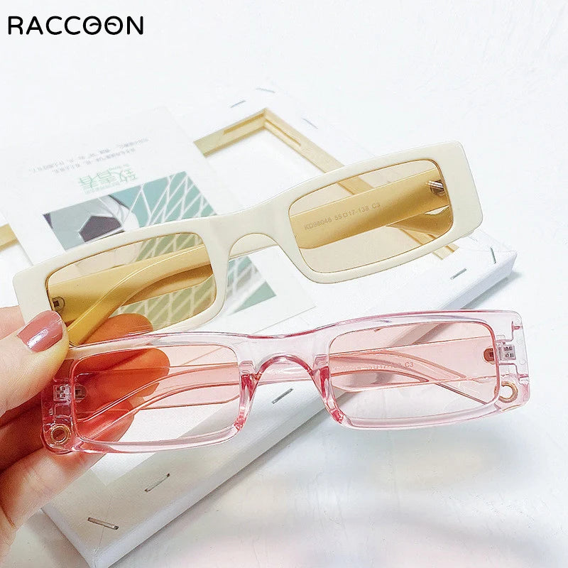 Trendy Small Rectangle Sunglasses Women 2021 Y2K Steampunk 90S Sun Glasses UV400 Gothic Holiday Beach Cat Eye Hippie Eyewear